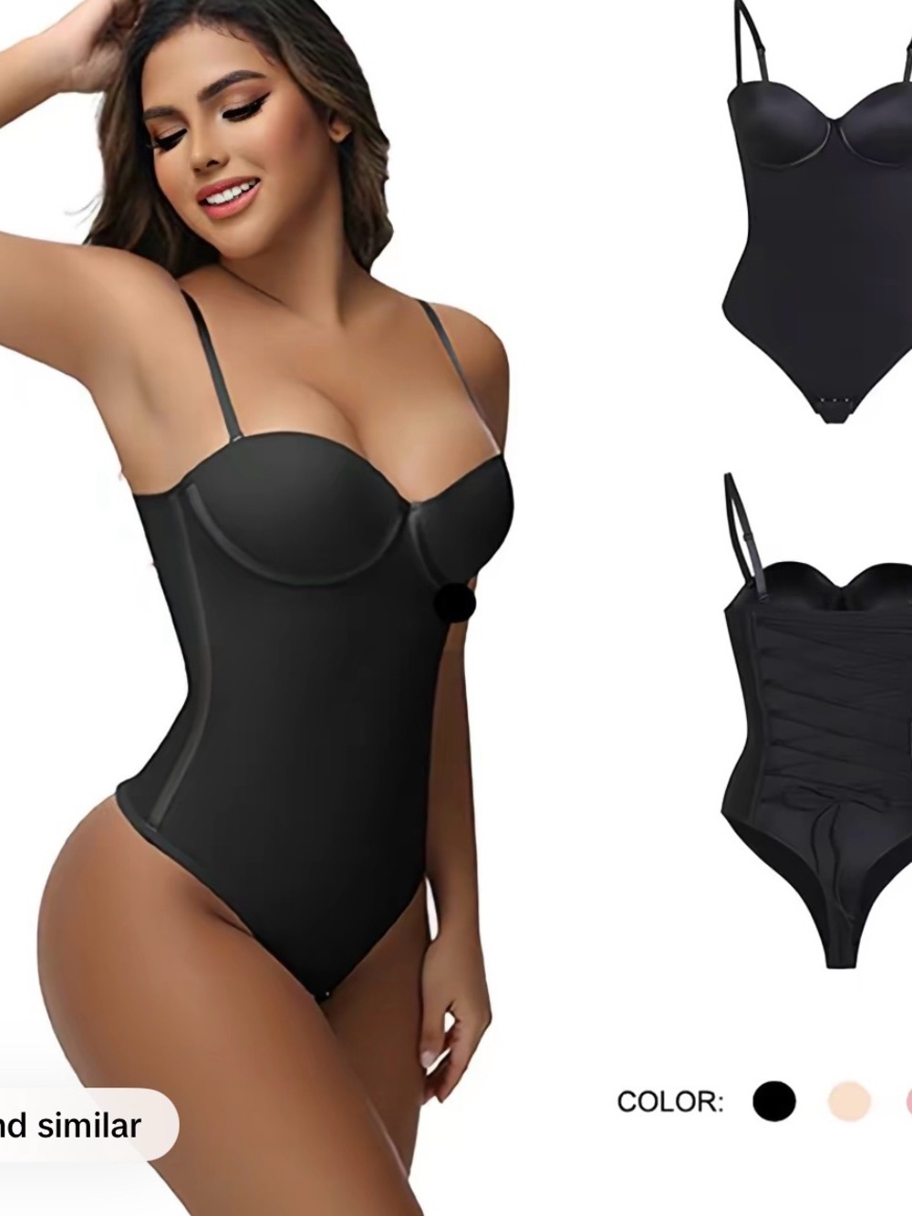 Shapewear body suit corset tie up